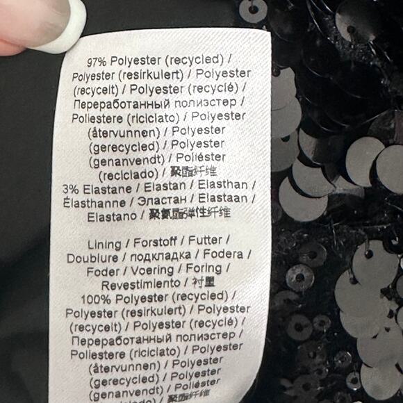 Ganni Velvet Sequins Mini Dress in Black - Picture 12 of 16